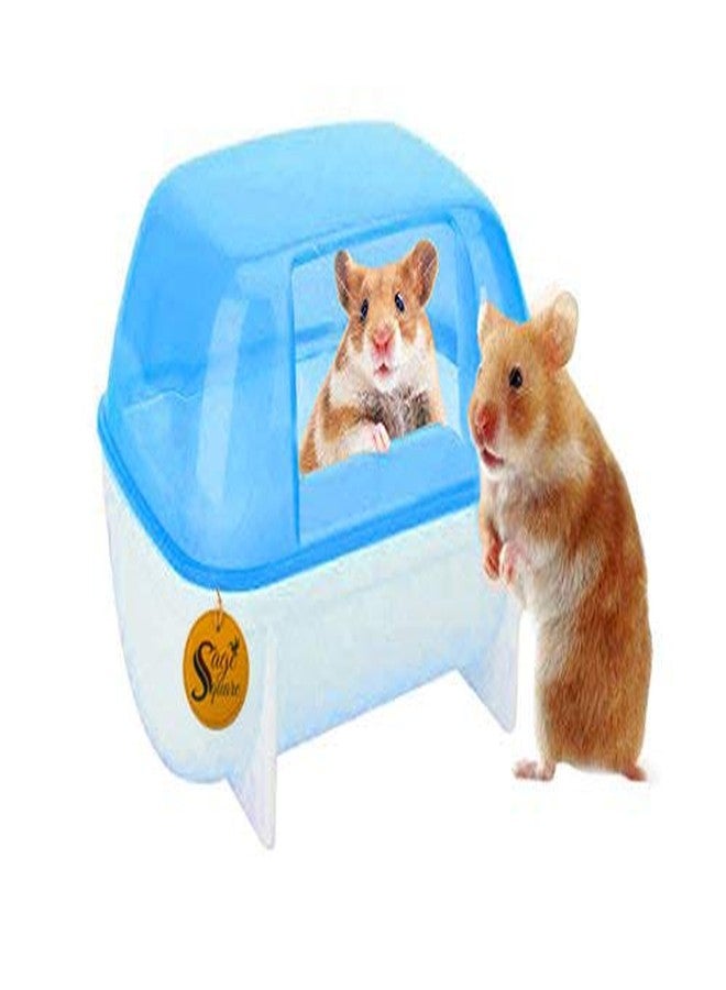 سايج سكوير حوض استحمام مربع من سيج، متعدد الاستخدامات، مناسب للهامستر/الجرذ القزم/الجربوع/الشنشيلة/الفئران (لون عشوائي) - Image 1